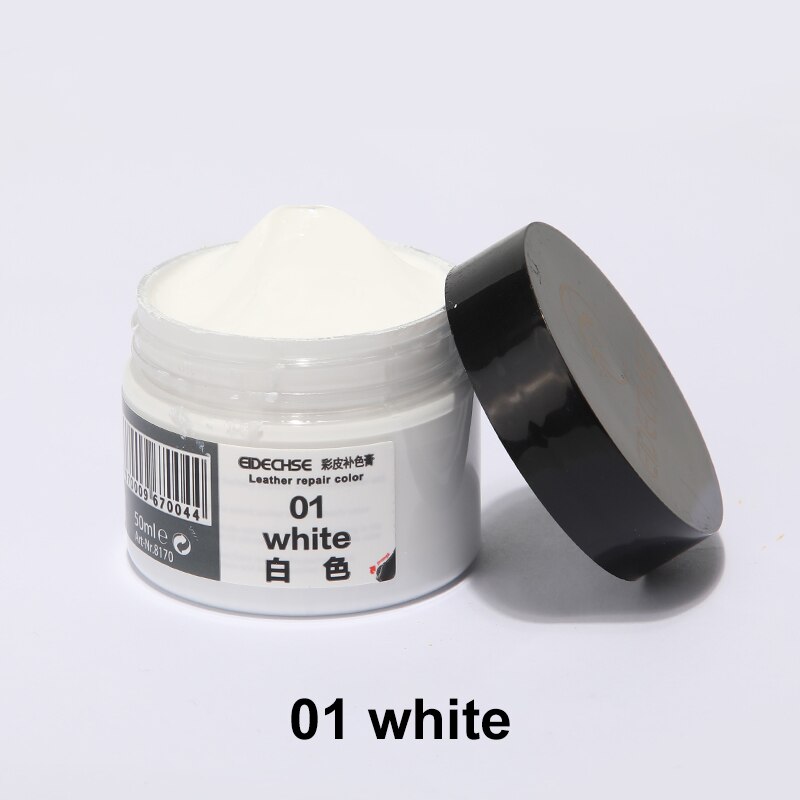 Kit de réparation du cuir, pâte de couleur complémentaire, trous de chaussures, fissures, rayures, vernis, soins de peinture: 01