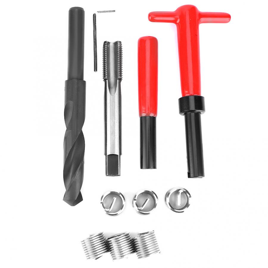 11 sztuk M16x1.5 zestaw robić naprawy gwintu ze stali nierdzewnej skręstożek wiertła klucz wbijak z przypadku helicoil zestaw narzędzia robić naprawy samochodu