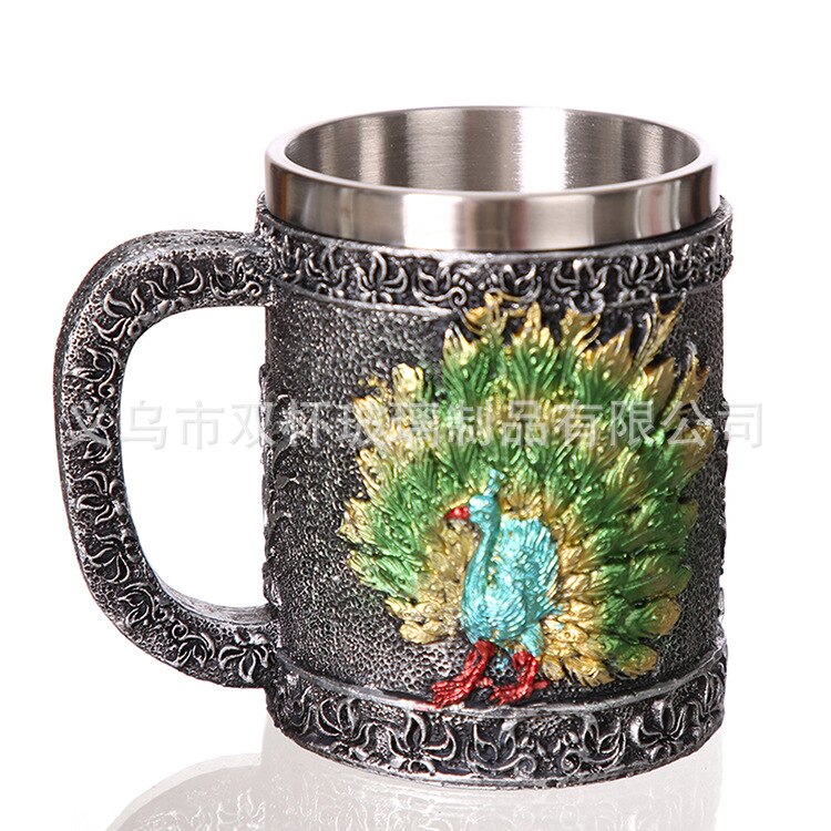 Middeleeuwse Tempeliers Crusader Knight Mok Pak Van Armor Ridder Van De Cross Bier Stein Tankard Koffie Cup WY71301: D