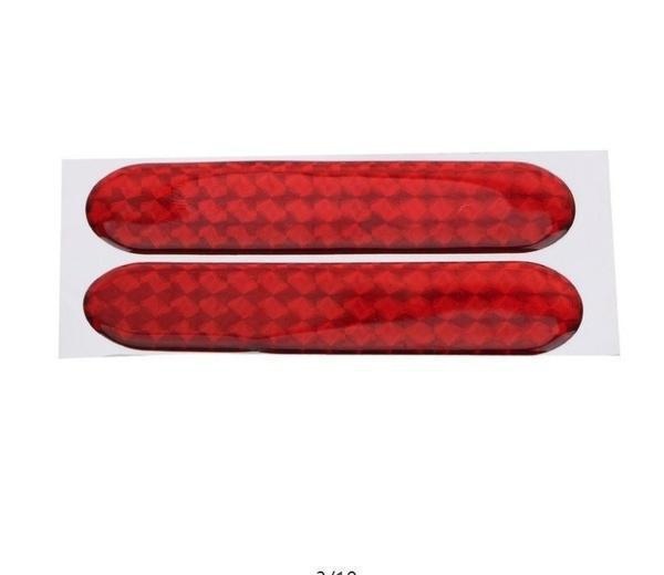 2 Stks/set Auto Deur Reflecterende Sticker Waarschuwingstape Auto Reflecterende Stickers Reflecterende Strips 4 Kleuren Veiligheidsmerk Auto-Styling: Rood