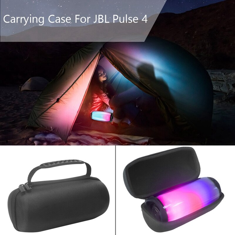 Harde Eva Reizen Draagtas Beschermende Opslag Speaker Case Pouch Cover Box Voor Jbl Pulse4 Bluetooth Speaker Accessoires (Zwart)