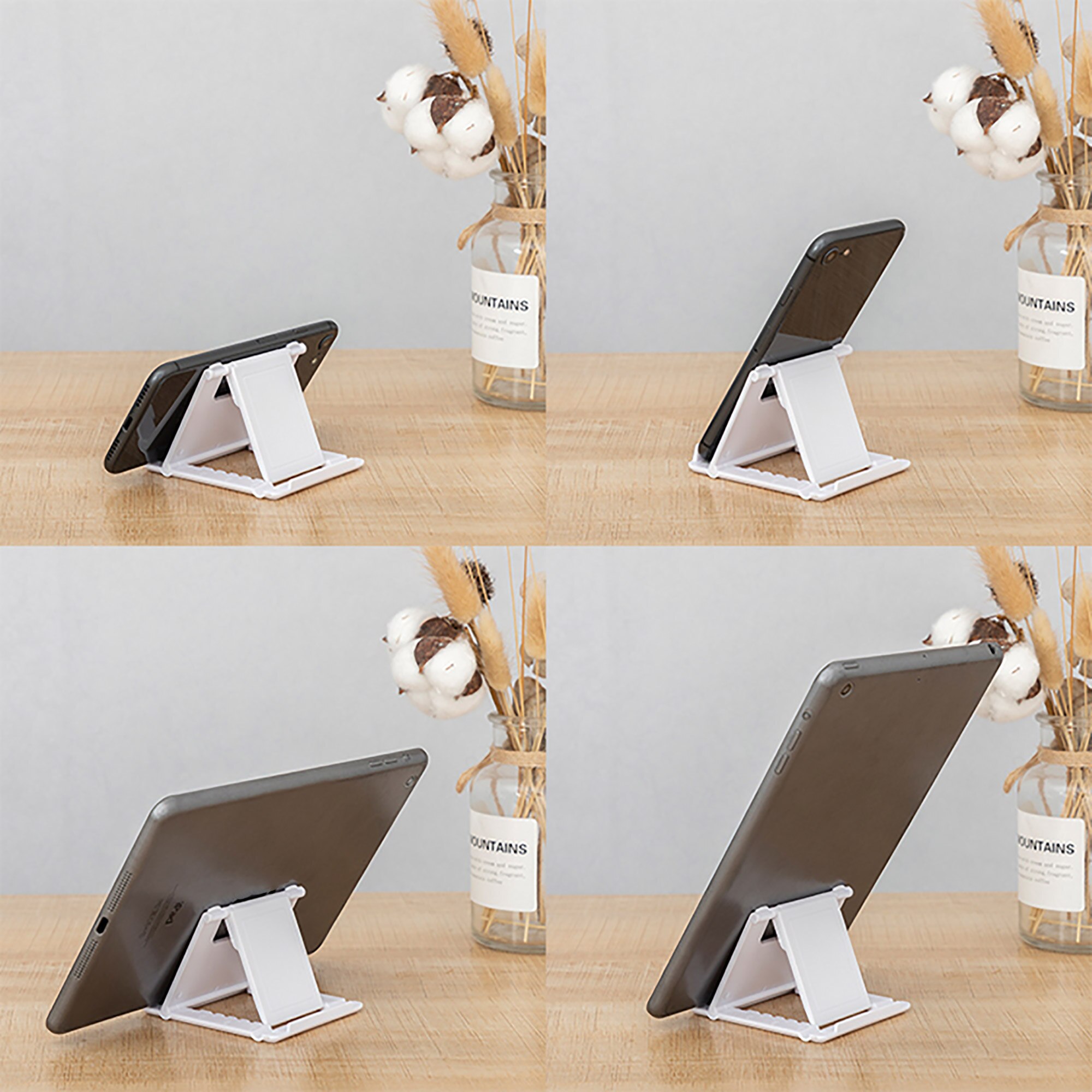 2pcs desk accessories Iphone holder Lazy Desktop Bracket Mount Stand Base bracket Foldable desk phone holder for iphone x 12
