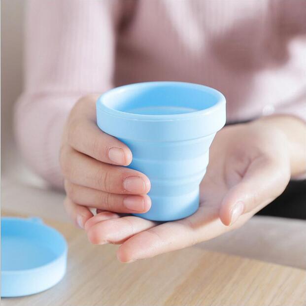 Pieghevole Tazze 170ML Food Grade Silicone di Viaggio Tazza di Acqua A Scomparsa Portatile All'aperto Tazze di Caffè Tazza di Acqua All'aperto