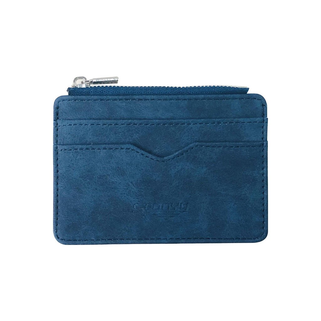 Pu Leer Paspoort Cover Frosted Stof Voor Vrouwen Mannen Lederen Paspoort Case Kaarthouder Paspoort Portemonnee Portemonnee: Blauw