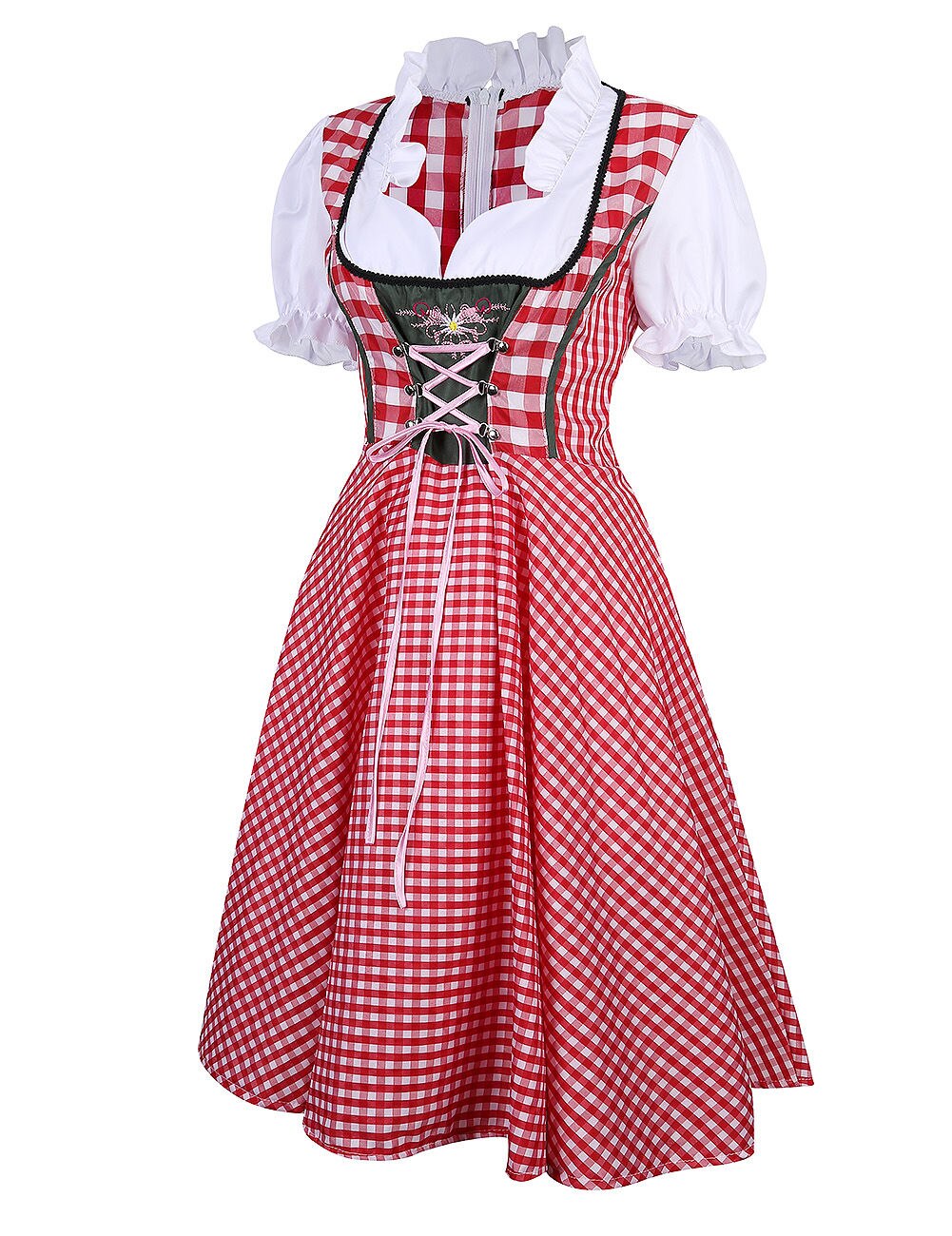 Frauen Deutsch Bayerische Dirndl Kleid Oktoberfest Traditionelle Bahre Mädchen Kostüm W/Schürze