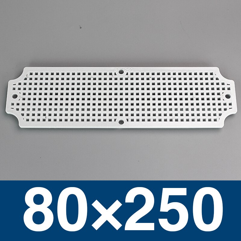 waterproof box fixed base plate IP67 waterproof junction box base plate ABS honeycomb mounting base plate Outdoor monitoring: 250x80