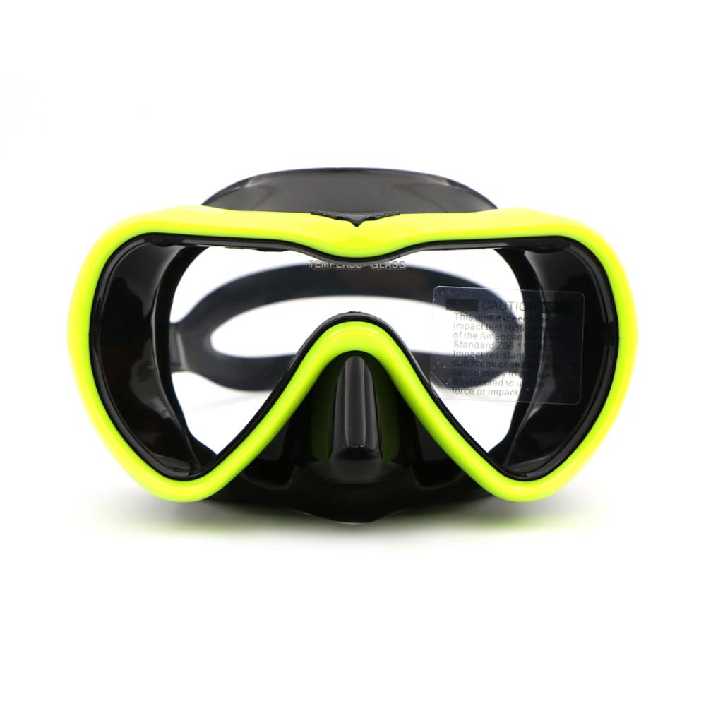 Speefish Scuba Diving Mask 4 Color adult Snorkeling Silicone Anti-fog Tempered glass Dive Equipment Wide Vision Swimming Goggles: 101-green