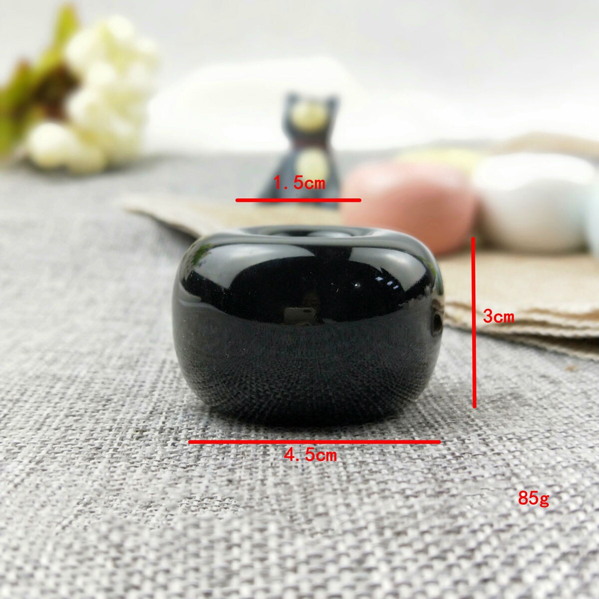 2 pcs Handmade Escova Stand Holder Antiskipping Eco Escova Stand Holder para Bancadas Da Vaidade Do Banheiro (Preto)