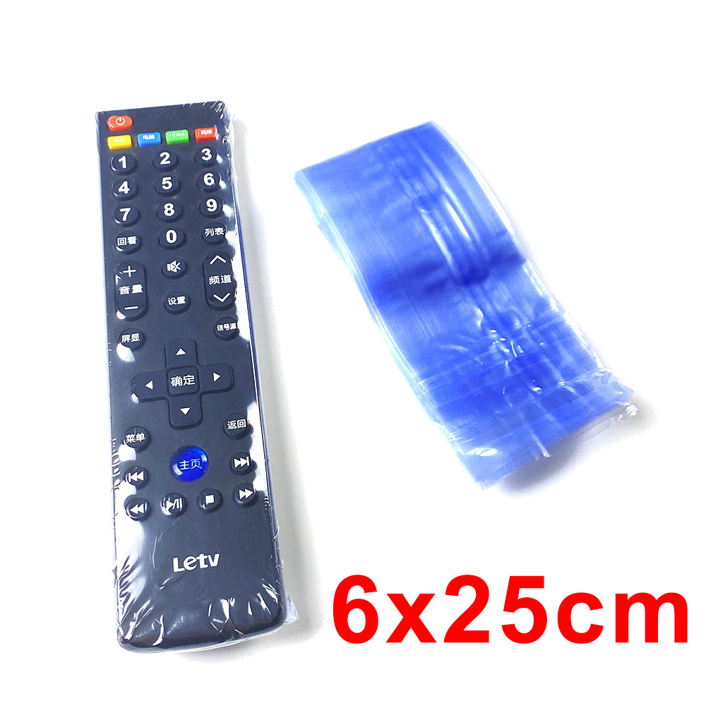 10/20PCS Transparent Shrink Film Bag Anti-dust Protective Case Cover for TV air conditioner remote Control shrink plastic sheets: black