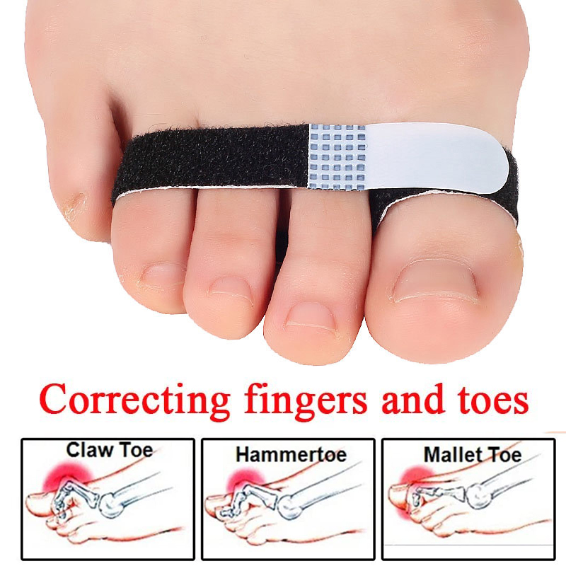 Pexmen 1/2/5/10Pcs Hammer Toe Straightener Toe Splints Cushions Bandages for Correcting Crooked & Overlapping Toes Protector: Brown