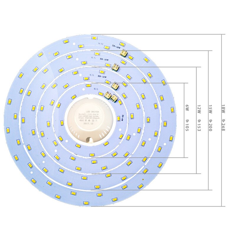 Led Lamp Plaat 6W 12W 15W 18W Cirkel Vormige Led Panel Plafond Helderheid Verlichtingsarmaturen Board voor Led Lamp Downlight