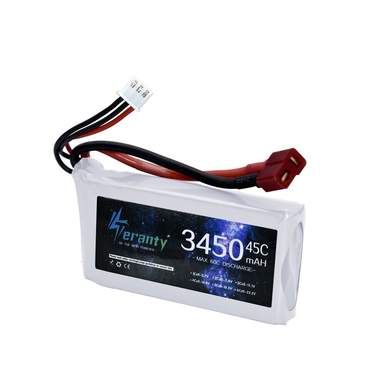 7.4v 2700 mah 3200 mah 3450 mah 3600 mah rc bil lipo batteri til wltoys 12428 12423 rc bildel 2s 7.4v batteri til feiyue 03 q39: Svart