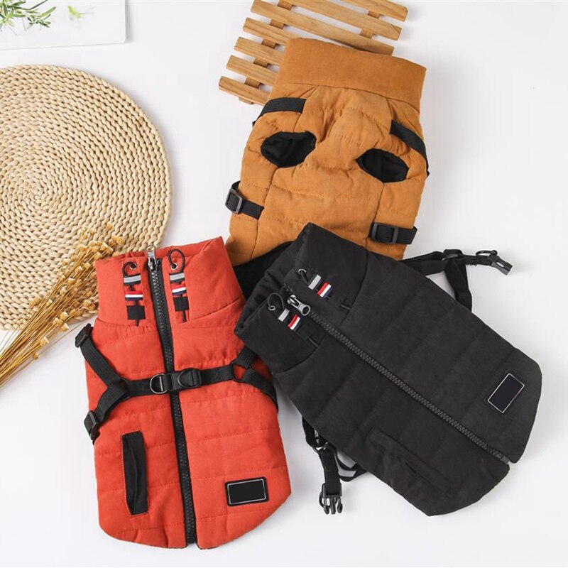 Winter Koud Weer Hond Warm Vest Multifunctionele Harness Kleren Huisdier Outdoor Wandelen Accessoires