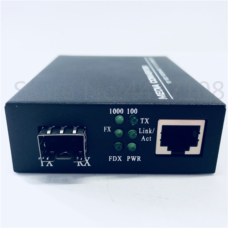 SFP Fiber Medien Konverter zu RJ45 Gigabit Medien Konverter SFP 10/100/100 0 M Ethernet Konverter Transceiver faser optische schalter