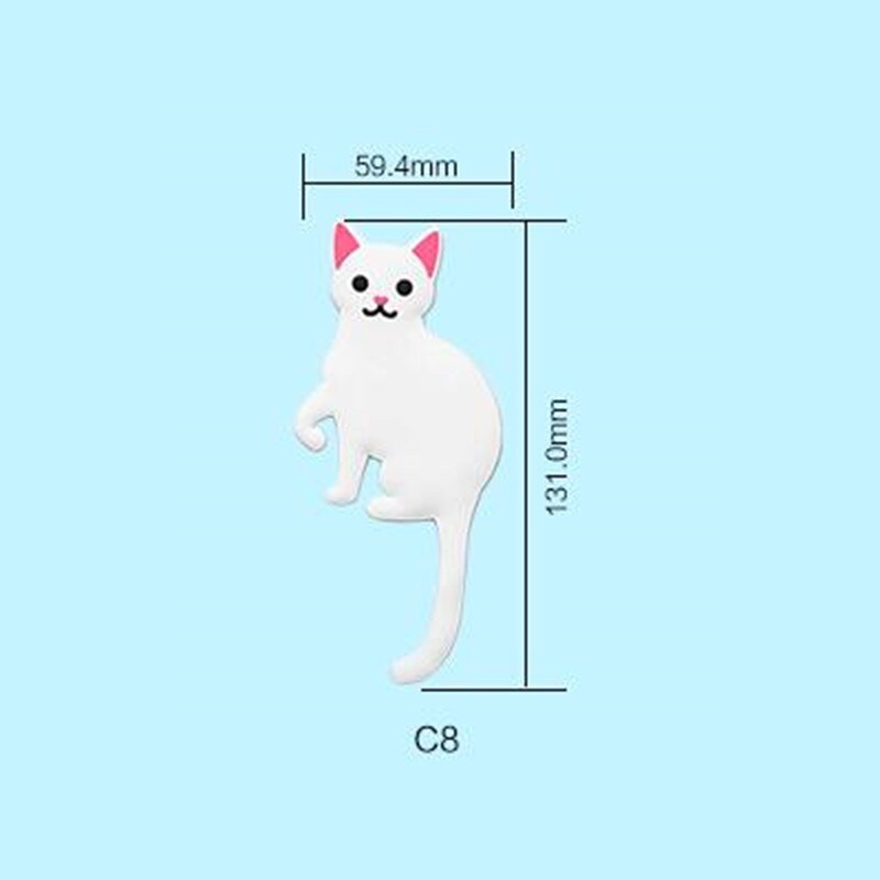 Mooie Animal Koelkast Magnetische Haak Sleutel Muur Houder Verwijderbare Keuken Haken Home Decor Sleutelhouder Diversen Organizer Hanger: C8