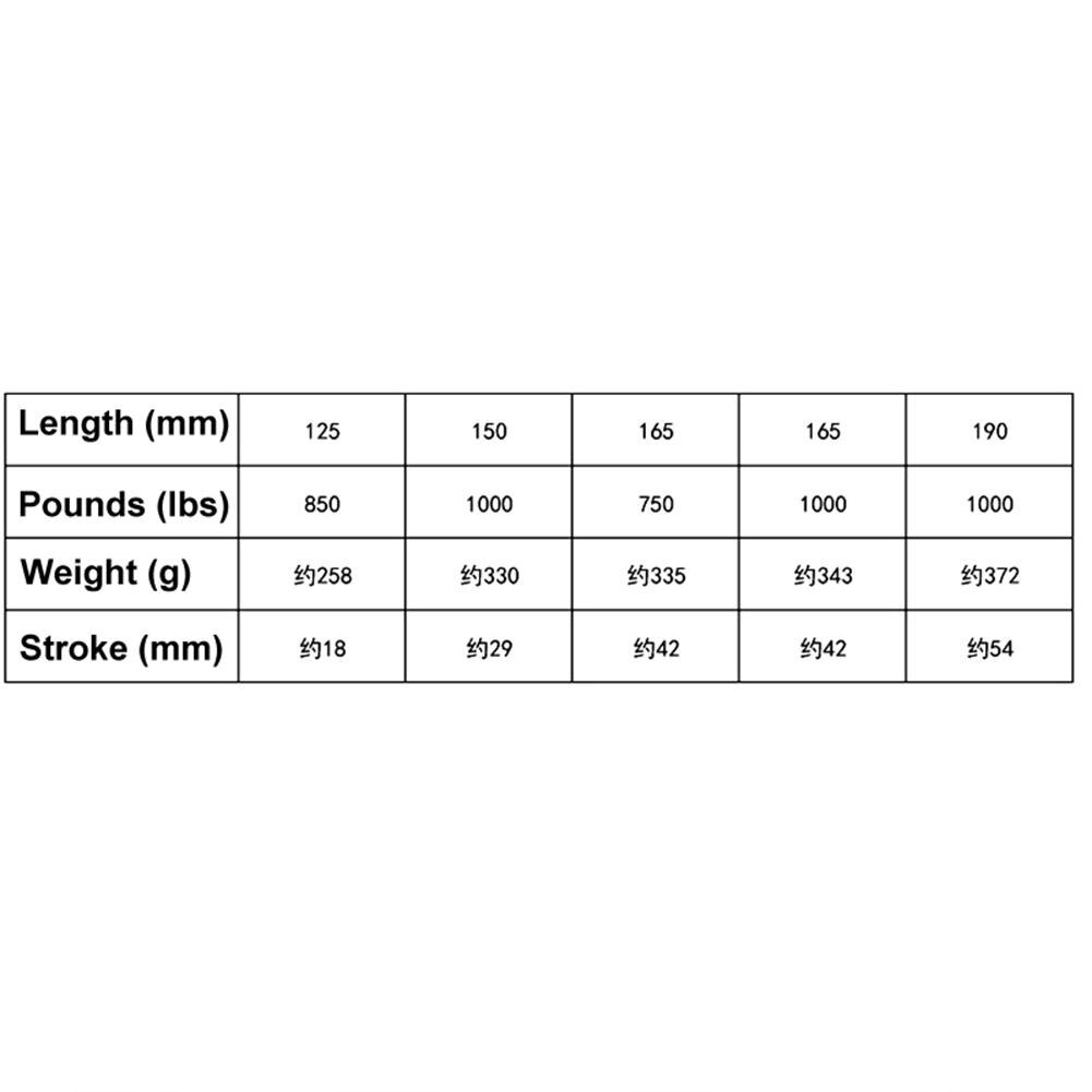 Fahrradstoßdämpfer 125 150 165 190mm 750/850/1000 lbs ölfeder-hinterradstoßdämpfer für mtb-mountainbike-zubehör