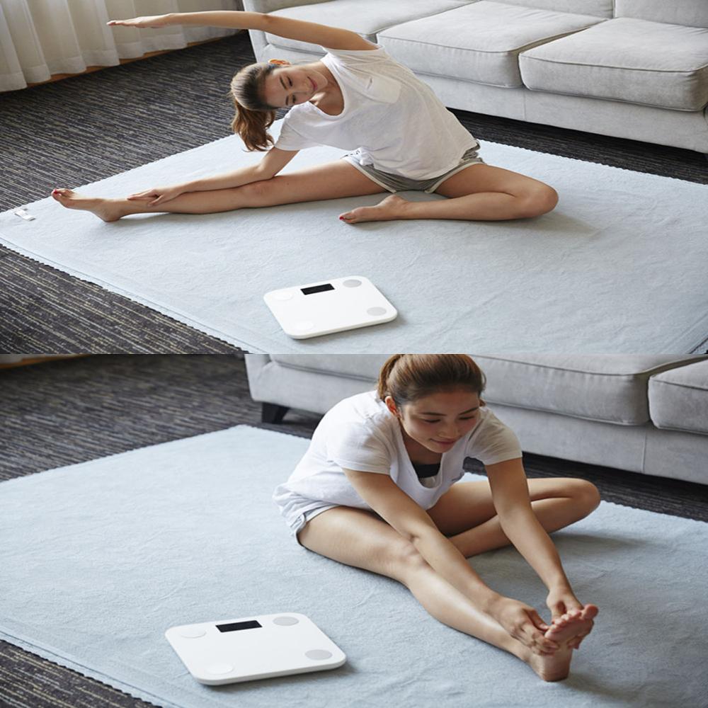 Yunmai m1501-Balance de poids humain | Mini Balance de graisse corporelle, pour la salle de bain, Bluetooth, pesage au sol, connexion