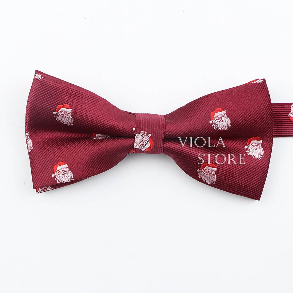Pajarita de Papá Noel, padre e hijo, conjunto de poliéster, copo de nieve, para Navidad, para hombres y niños, accesorio para corbata: Adult 1