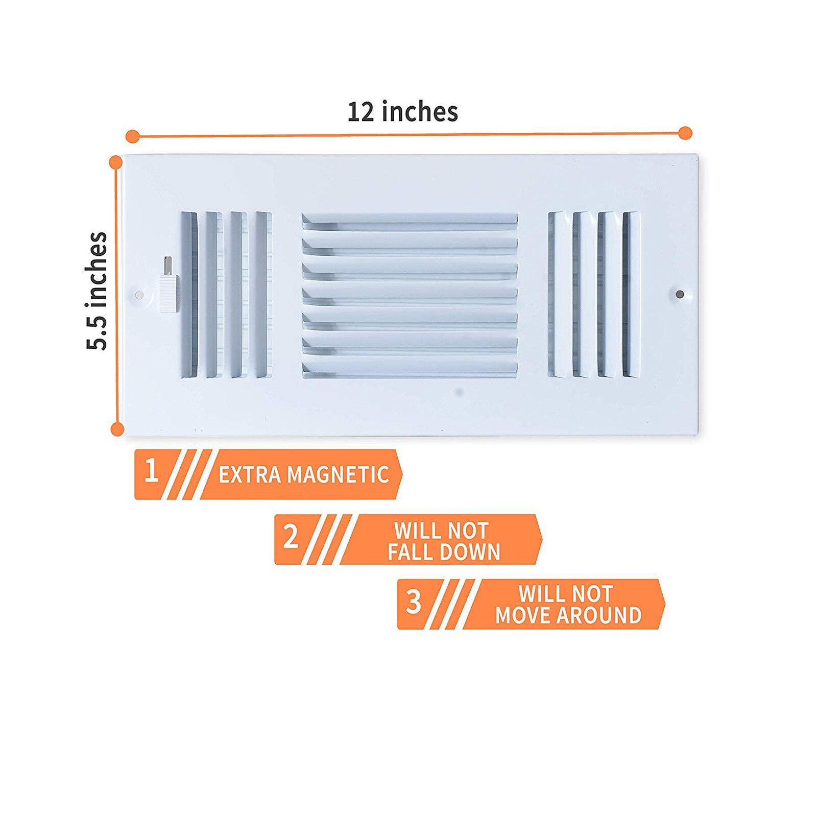 4Pcs Magnetic Vent Cover Double Thickness Magnetic Backing Flexible Adjustable Vent Protector For Air Register Vent Home