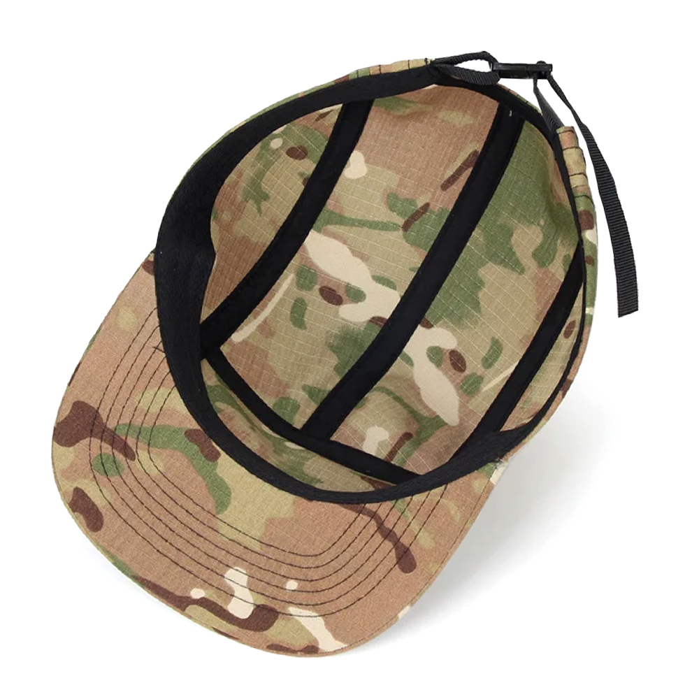 Camouflage-sonnenkappen für herren , 5- panel-cap aus cordura, nyco baseballkappen, unstrukturierte ripstop-caps, ideal zum campen, laufen, wandern und für den campingurlaub, snapback-mütze