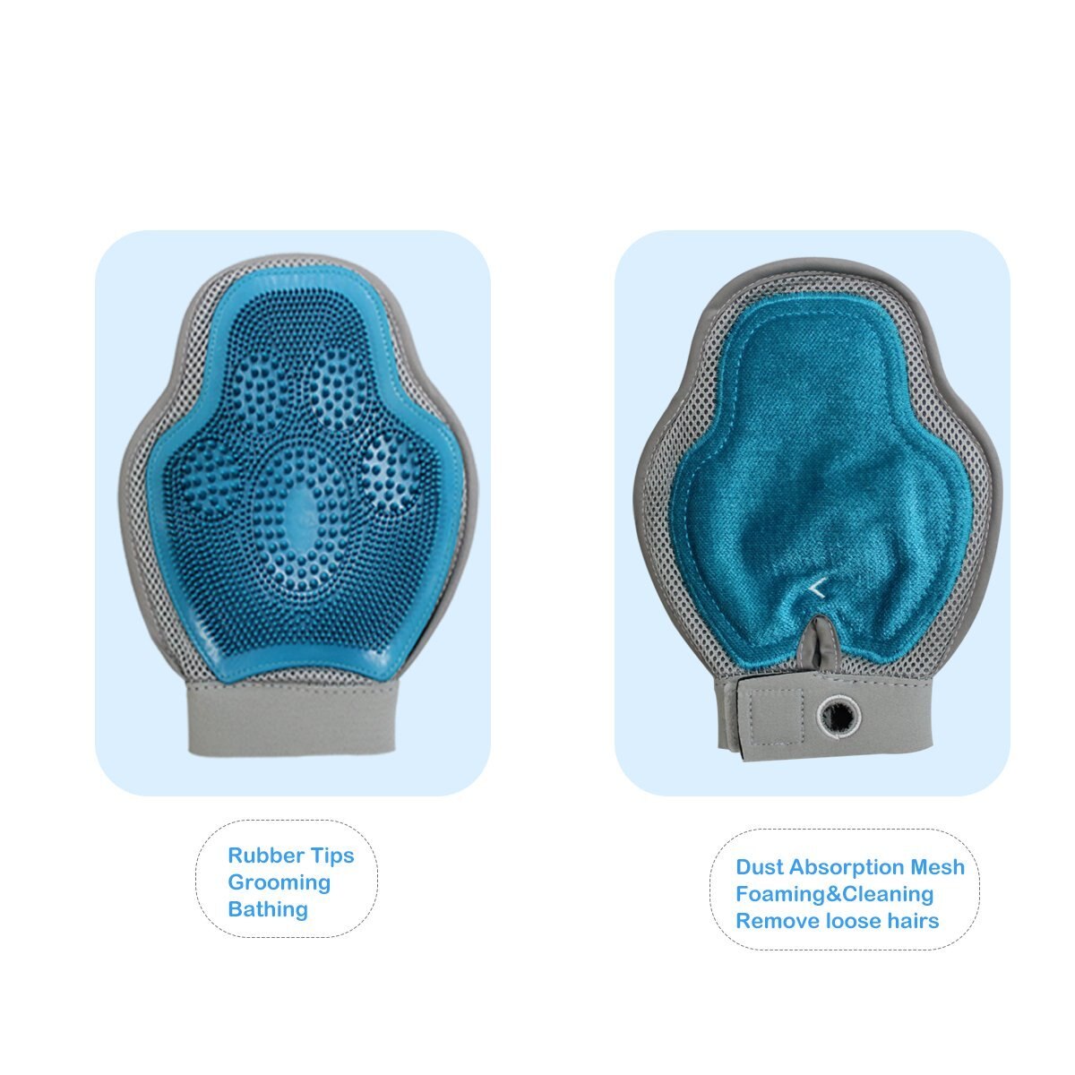 Pet Grooming Ontharing Handschoenen 2-In-1, huisdier Massage En Bad Borstel Voor Langharige Huisdier Ontharing Gereedschap