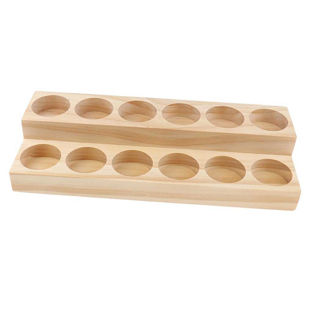 Présentoir en bois pour huiles essentielles, présentoir de stockage pour 12 bouteilles de 15ml