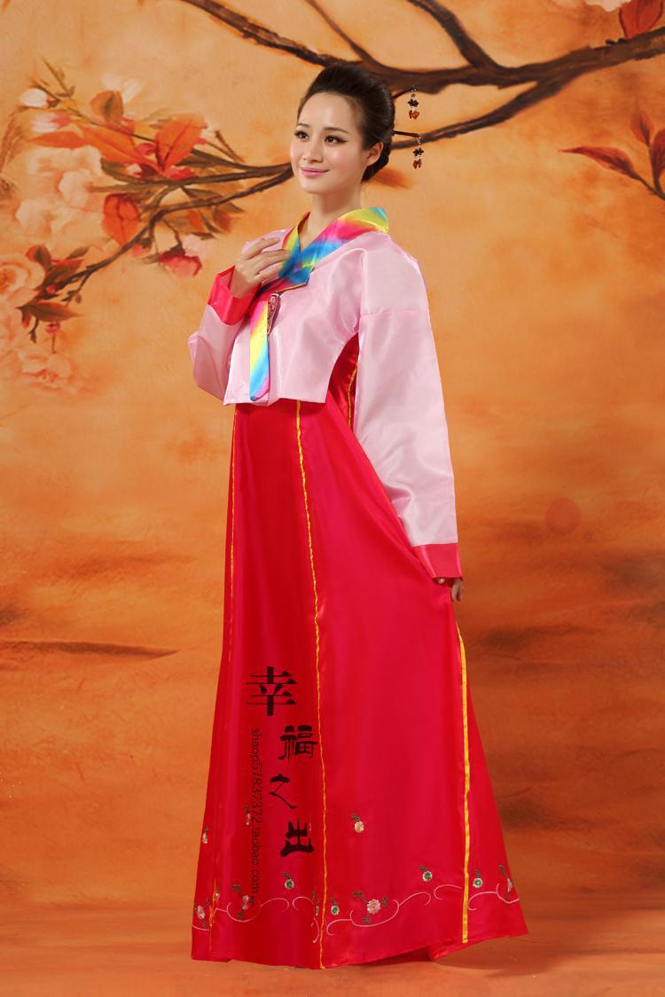 hanbook tradicional para mujeres traje coreano antiguo ropa perforance: Pink