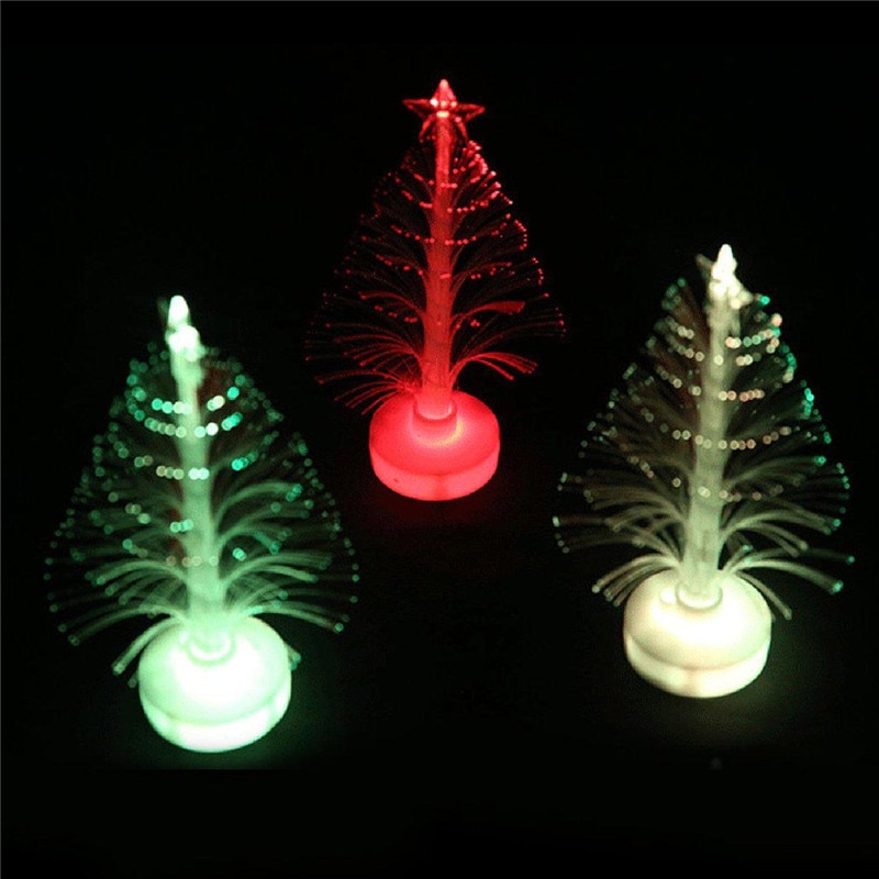 1Pc Kleurrijke Led Decoratieve Verlichting Jaar Producten Kerstboomversiering Feestartikelen Acryl Kerst Night