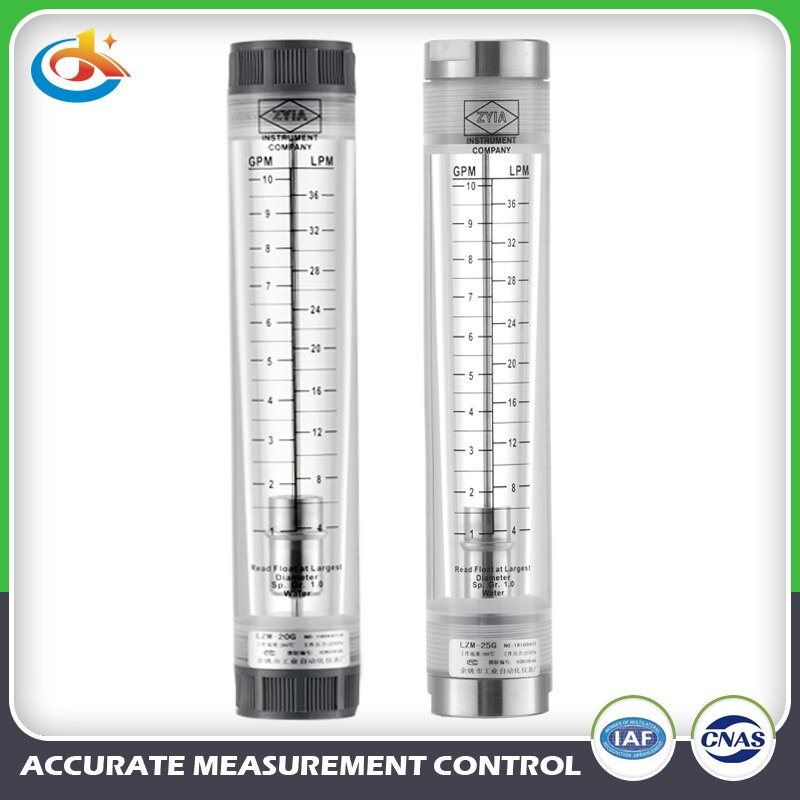 LZM-20G Tube Type Water FLow Meter Liquid Rotameter Air Float Flowmeter Gas