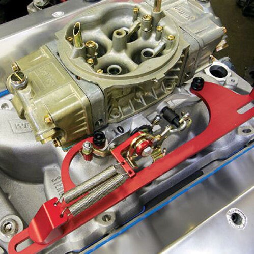 Billet Aluminium Throttle Cable Carb Bracket Carburetor for Holley 4150 4160 Sliver Black Blue Red