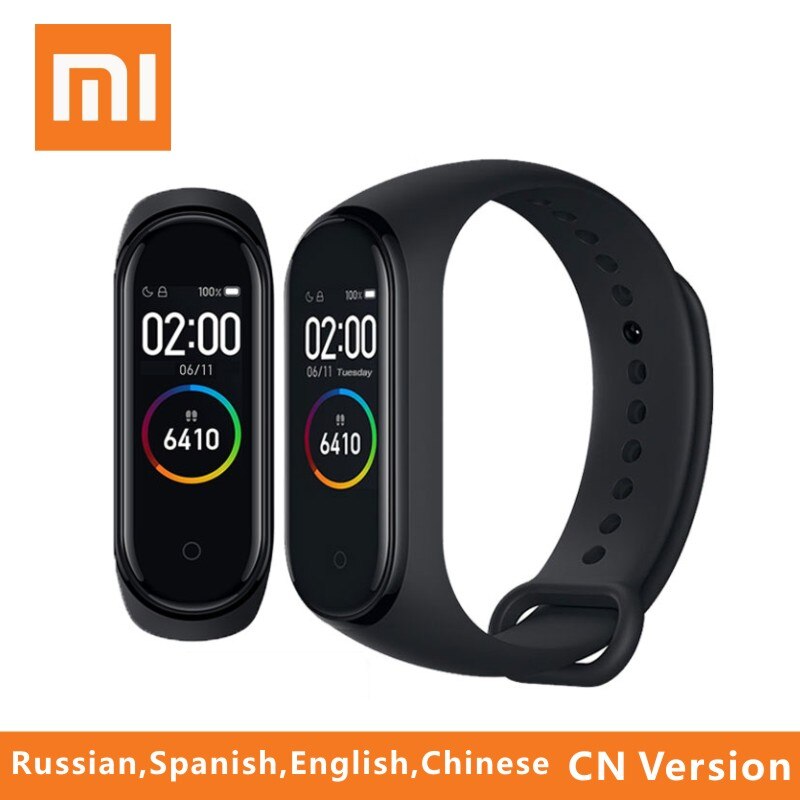 Original Xiaomi Band 4 Smart Bracelet 0.96'' AMOLED Color Touch Screen Heart Rate Fitness Wristband Mi band 4 Global Smart watch: CN Version