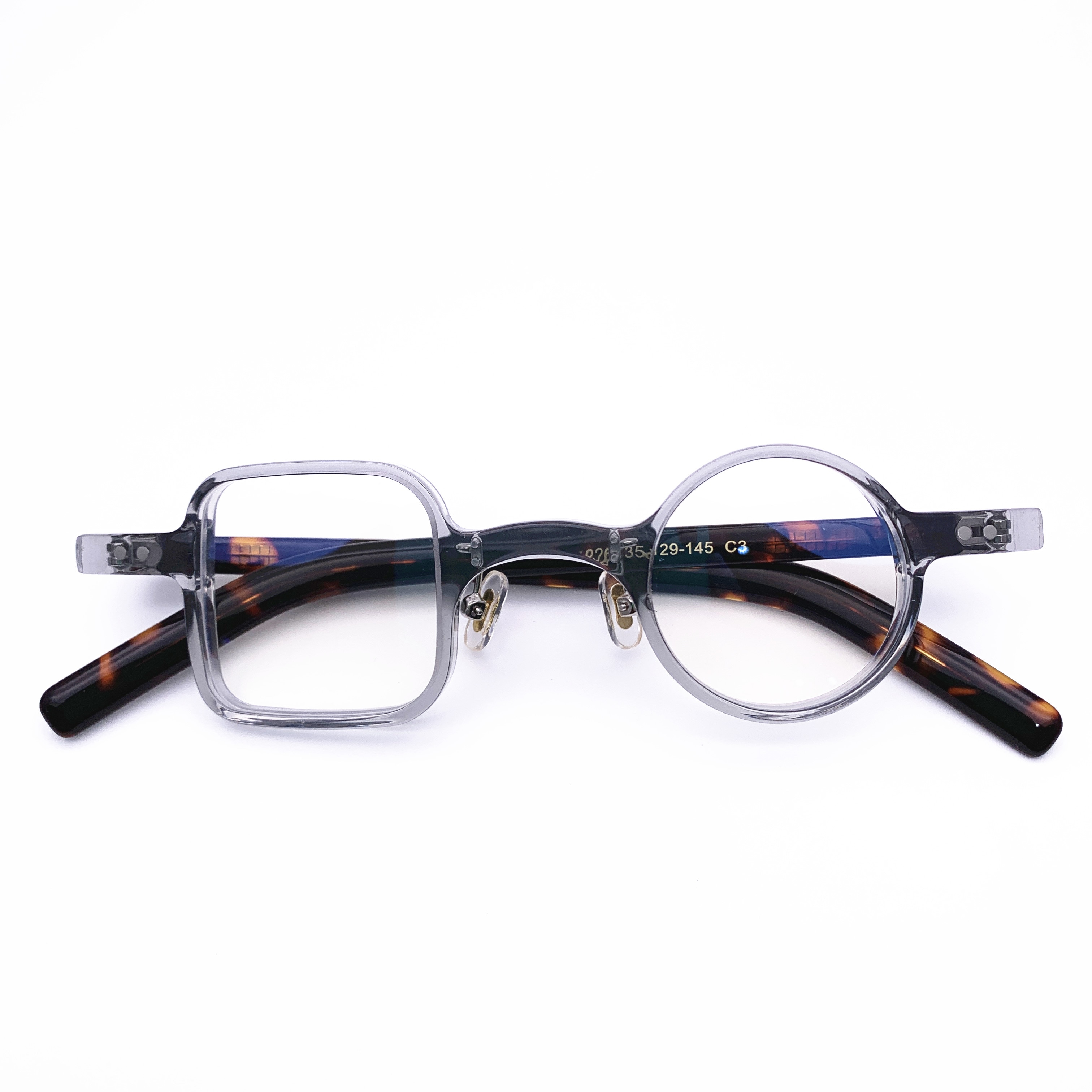 Belight Optiacl Acetate Square with round Glasses Frame Men Women Prescription Eyeglasses Retro Optical Frame Eyewear 226