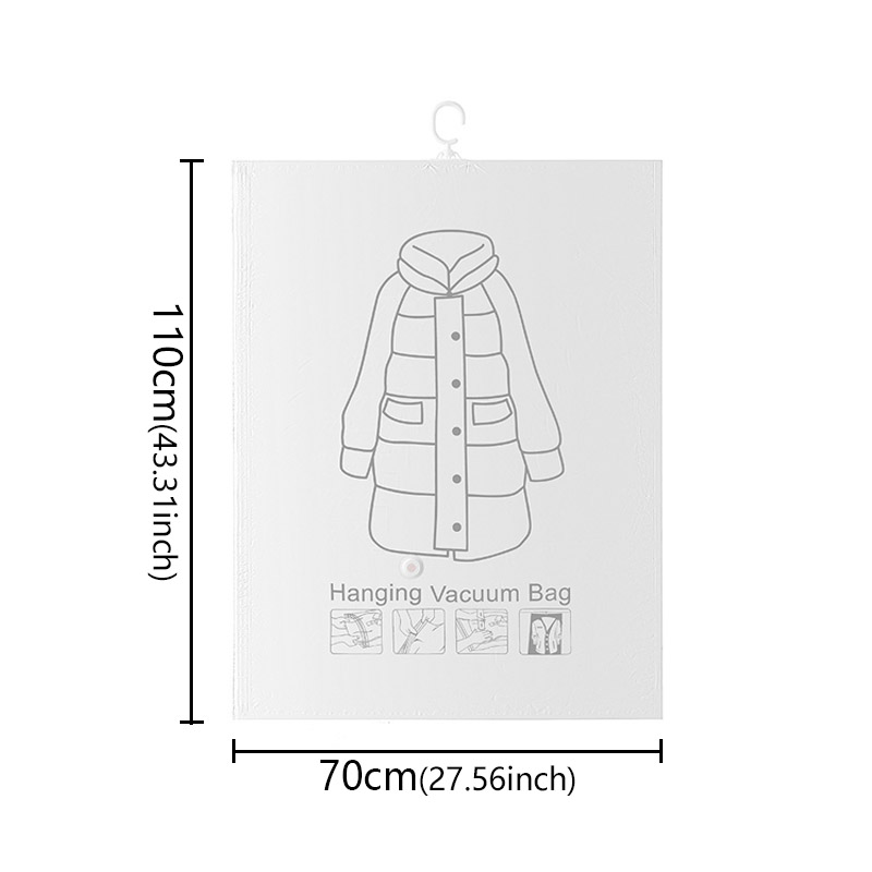 Compressed Bag Closet Hanging Organizer Vacuum Bag for Clothes Storage Bag with Hanger Space Saving Saving Seal Bags Wardrobe: green