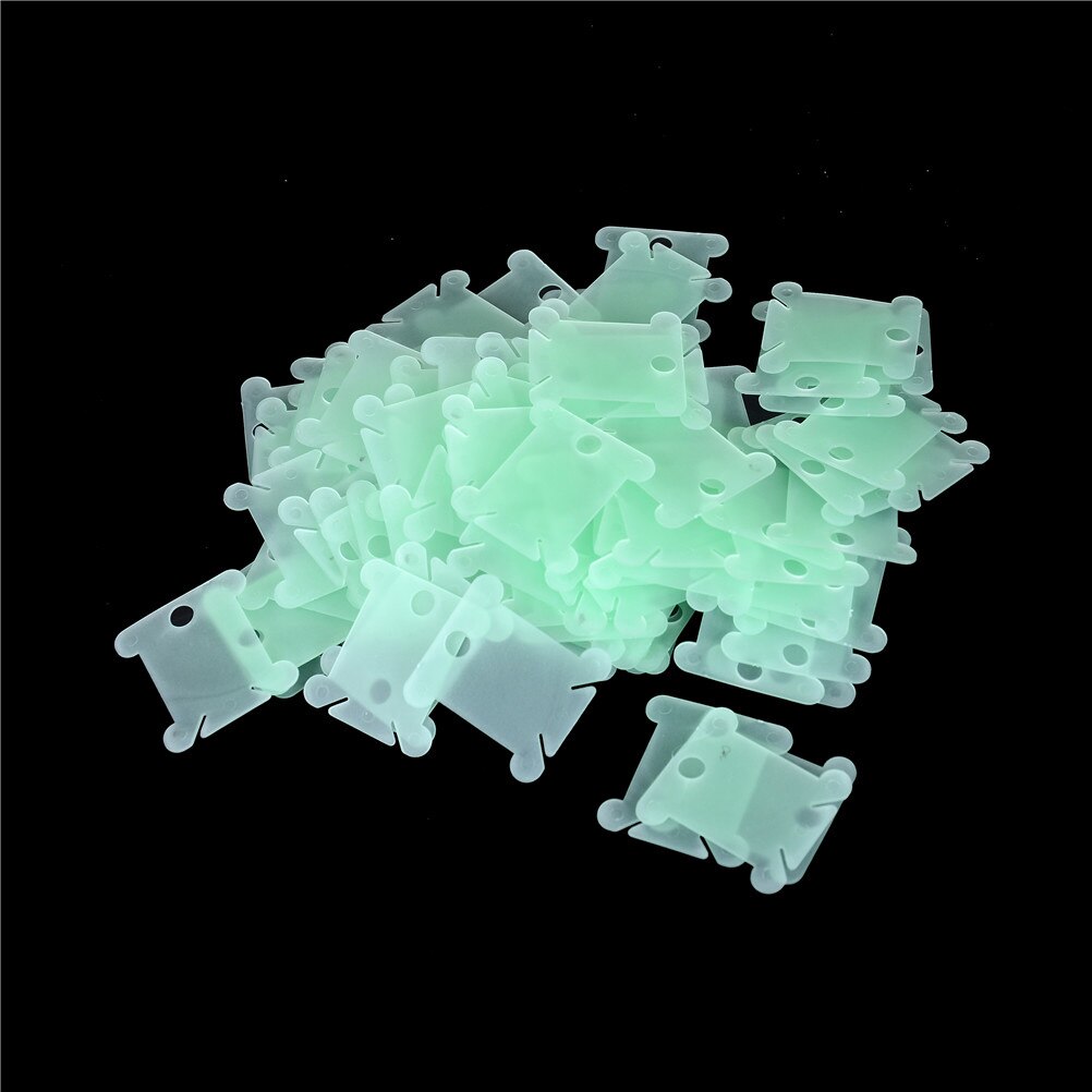 100Pcs/Pack Plastic Thread Bobbins Plastic Storage Holder Embroidery Floss Craft Thread Bobbin Cross Stitch