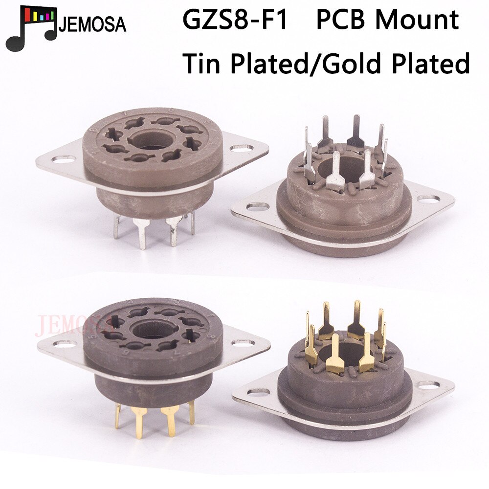 10Pcs Bakeliet 8Pins Buis Socket GZS8-F2 Elektron Buisvoet KT88 6SN7 6V6 6L6 EL34 6N8P Vacuüm Buis Diy hifi Audio Versterker