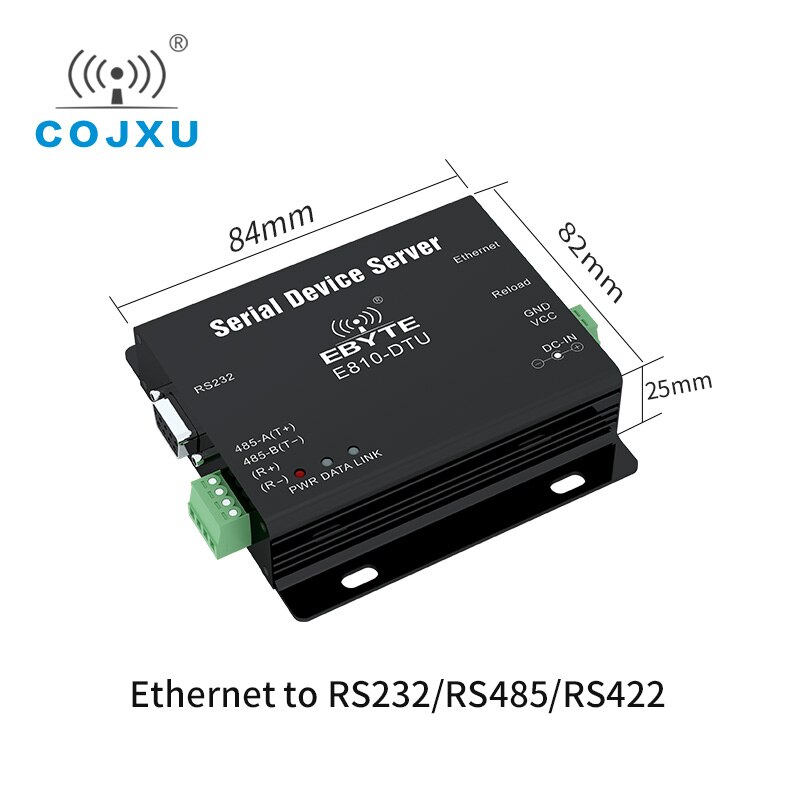 RS232 RS485 RS422 To Ethernet Converter Single Serial Port Server E810-DTU(1RS1E) TCP UDP Modem