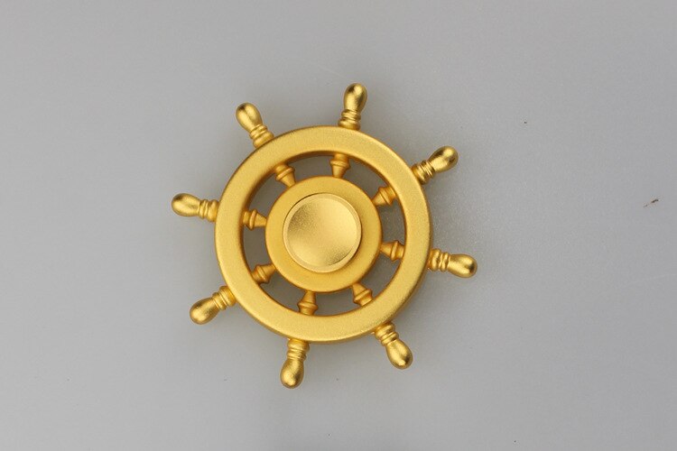 Le Spinner à main en laiton livré avec boîte métallique, gouvernail, jouets Anti-Stress Anti-Stress