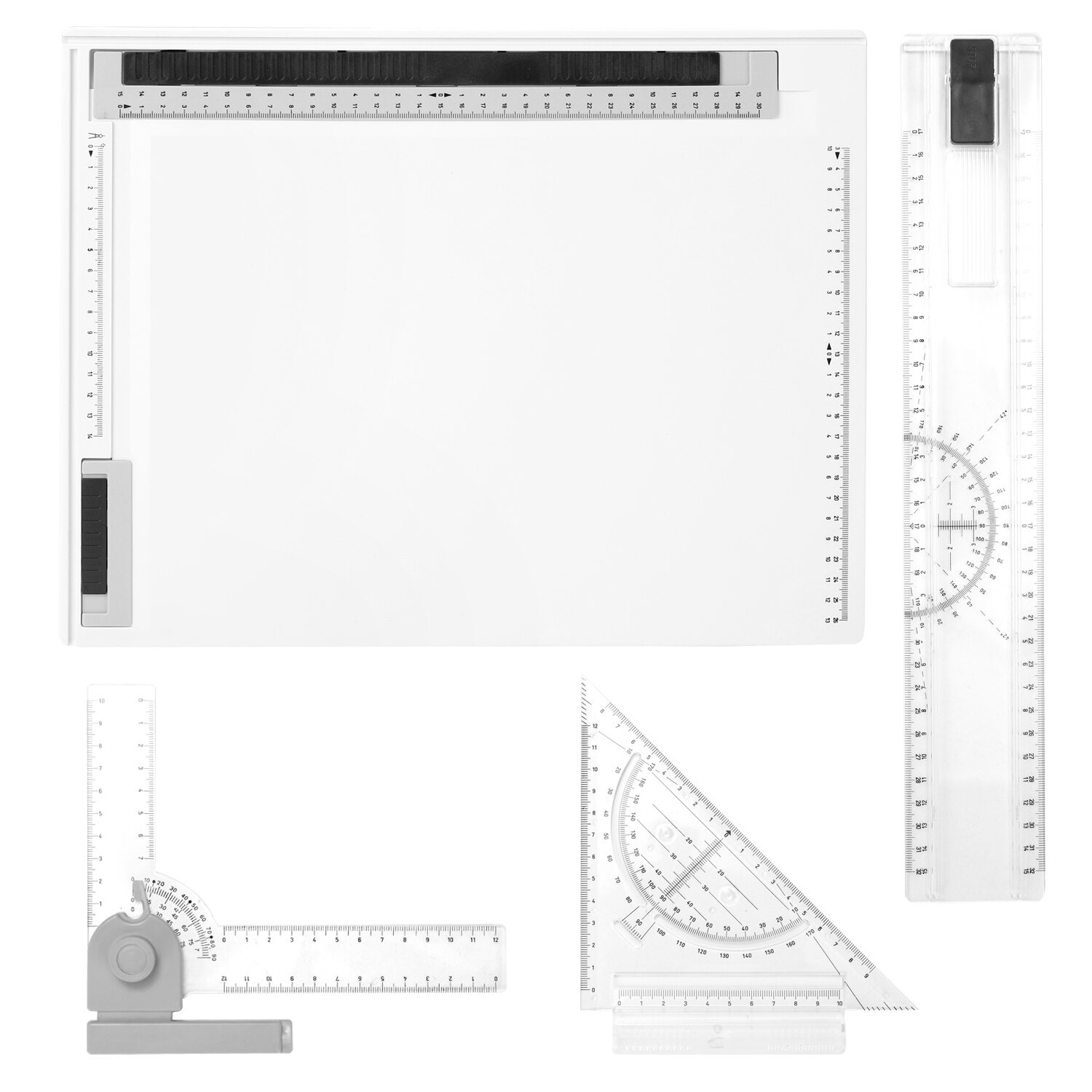 A4 Picture Drawing Board Cartographic Platform with Smooth Guide Rails Precise Marks Functional Auxiliary Tool