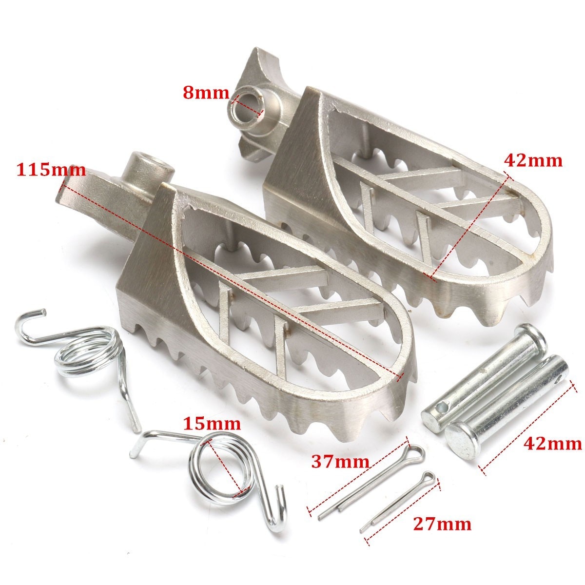 1 Set Stainless Steel Motorcycle Foot Peg Rest Pedal For Yamaha YZ85 YZ125 YZ250 YZ450F WR250F