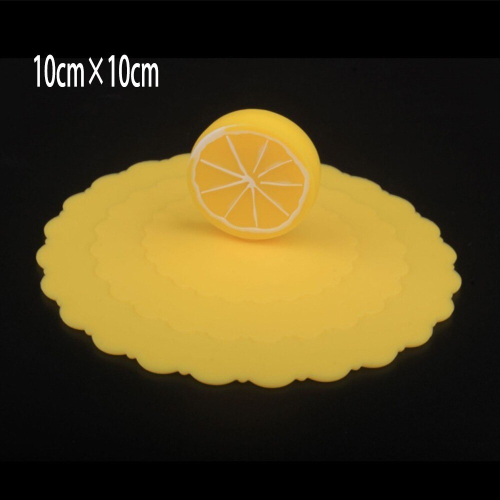1Pc Silicone Anti-Stofafzuiging Mok Cup Cover Cartoon Fruit Thee Koffie Deksel Cap Verjaardagsfeestje Keuken eetkamer Decoratie