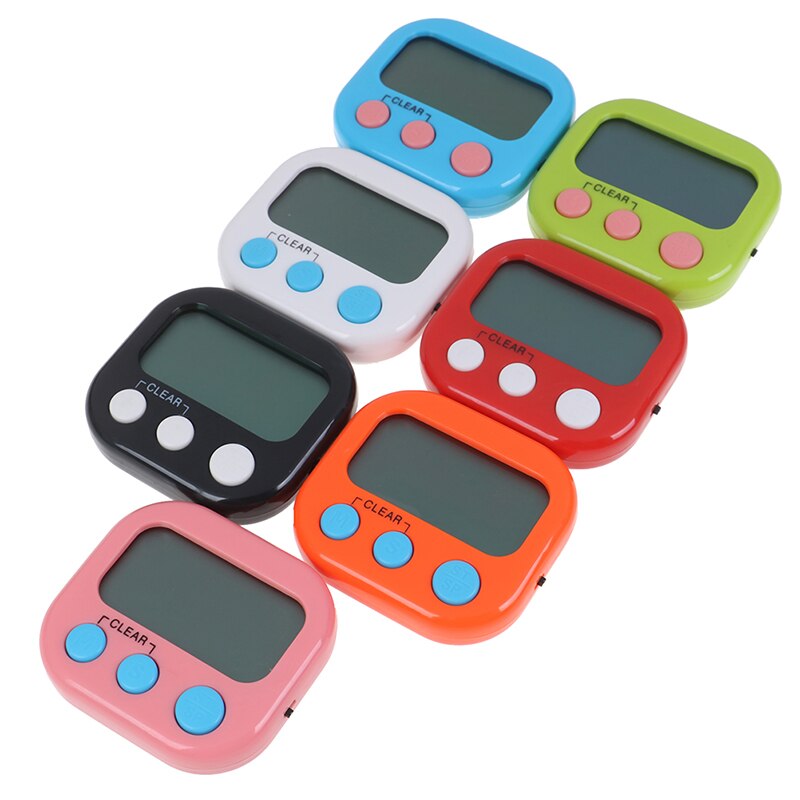 Practical Cooking Timer Alarm Clock Multi-Color Magnetic LCD Digital Kitchen Countdown Timer Alarm With Kitchen Timer