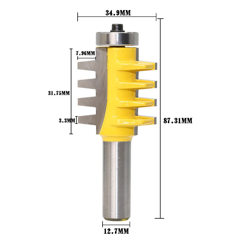 Fresa A 8 Gambi Per Giunti A Dita (Finger Joint) – 8mm – Cono Tenone Per Lavorazione Legno – Lunghezza Taglio 41mm