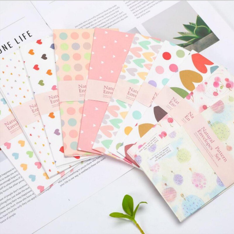 5pcs/pack Floral Envelope Cute Paper Award Stationery Writing Office Envelope Letter Paper