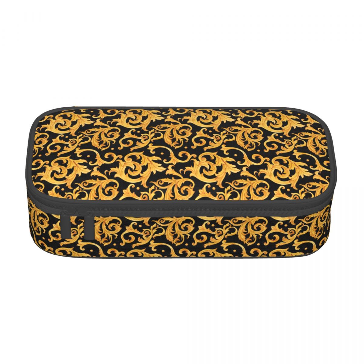 Custom Luxury European Baroque Art Pencil Cases for Girl Boy Large Storage Pen Box Bag Stationery