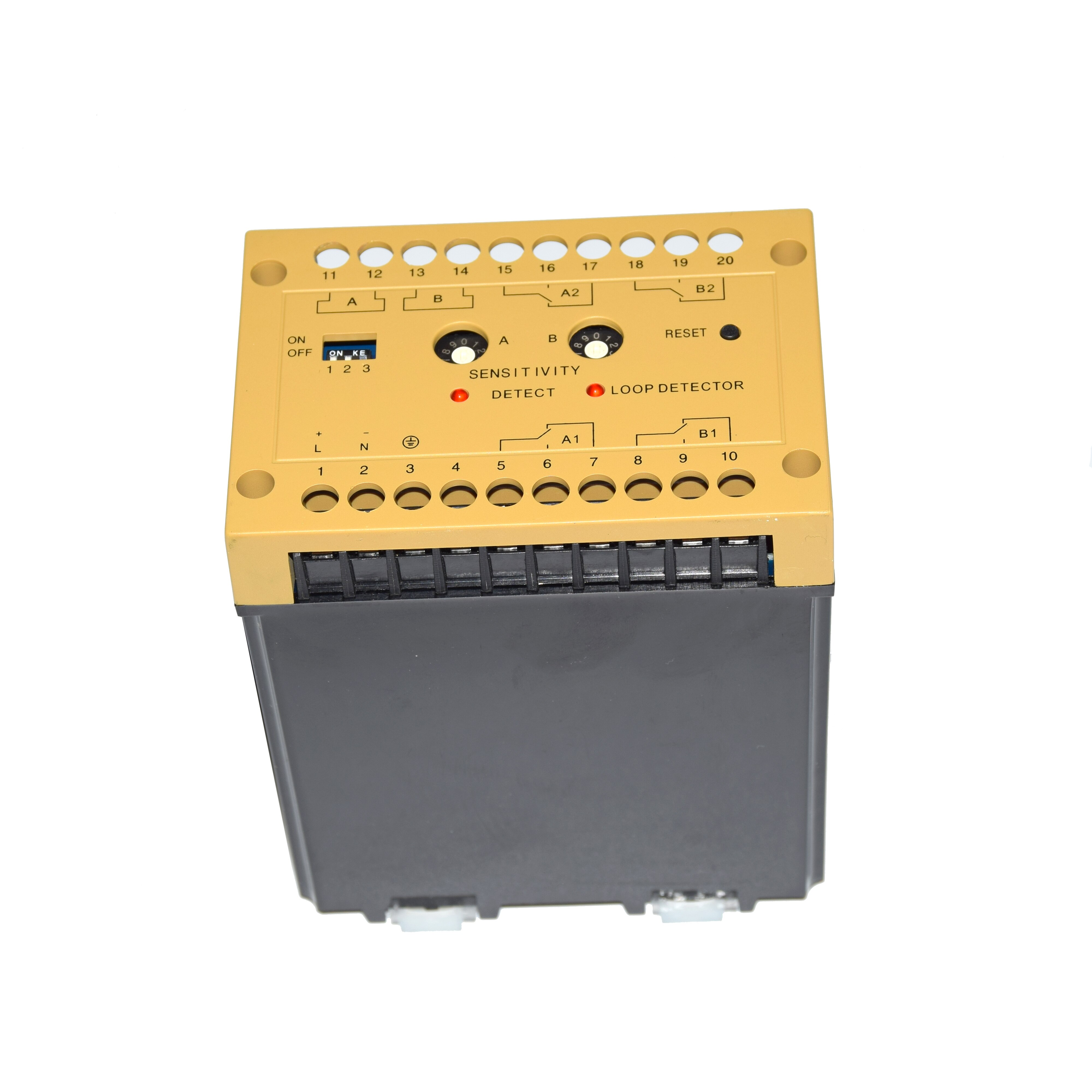 Anti-smashing single way dual relay Vehicle Loop Detector DLD-500 for Intelligent Big trucks parking access gates AC 220/110V