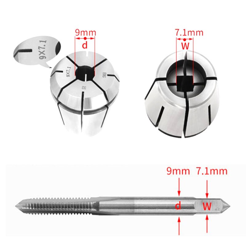 5pcs Tap Collets Tapping Collet Taps ERG16 ERG20 ER16 ER20 collet sets Taps ER Collet ISO Machine Taps collets tapping Tools