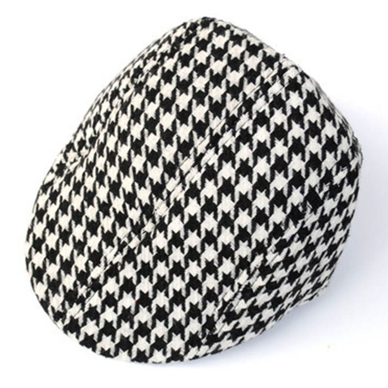 Klassisk gitterlinne bomullsberet hatt vår vinter mössa bekväm andas mössa för barn barn pojke 25*19*11cm: 06