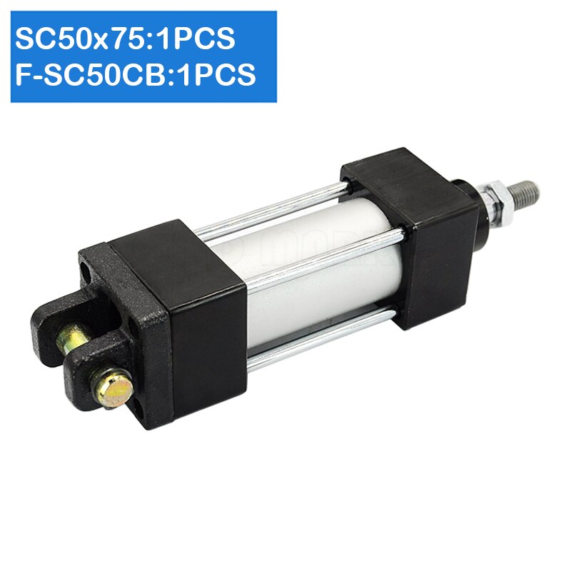 Sc50 x 75 50mm reikäinen 75mm- tahti standardi teleskooppinen pneumaattinen toimilaite männän tiiviste spesifikaatio isku pneumaattinen sylinteri: F -sc50 cb / Sc50 x 75