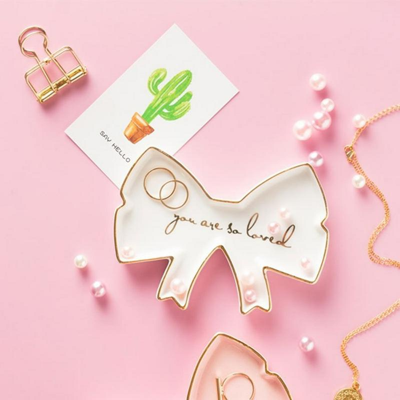 Nordic Stijl Sieraden Ketting Gerechten Keramische Snack Snoep Opslag Trays Thuis Bruiloft Decoratie Platen Ambachten Fotografie Props: 2
