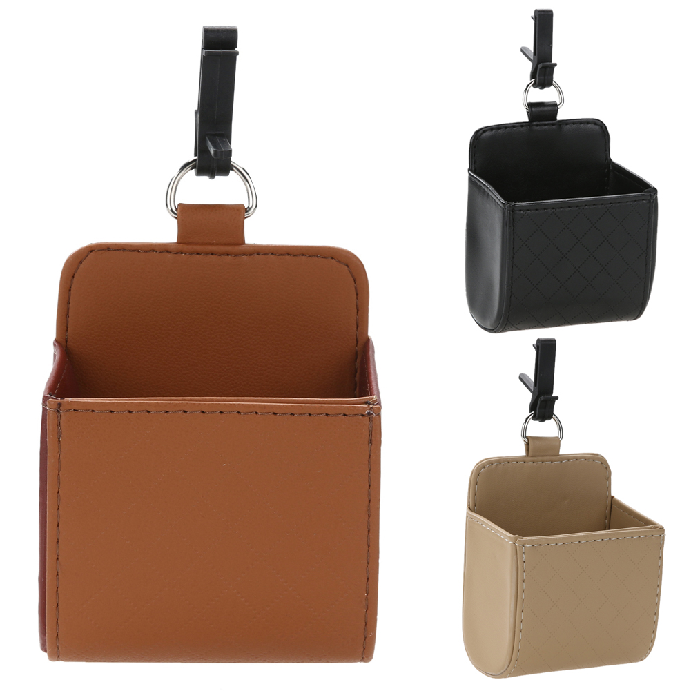 EAFC PU Leder Auto Auslauf Luft entlüften Papierkorb Auto praktisch Halfter Tasche Beutel Organizer Hängen Kasten Auto Liefert zubehör